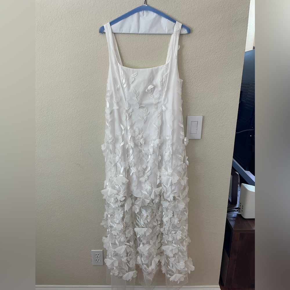 3D white floral Show Me Your Mumu Stephanie dress